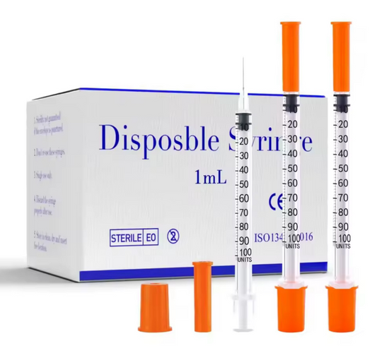 1ml/cc 30G 8mm Orange Insulin Syringe